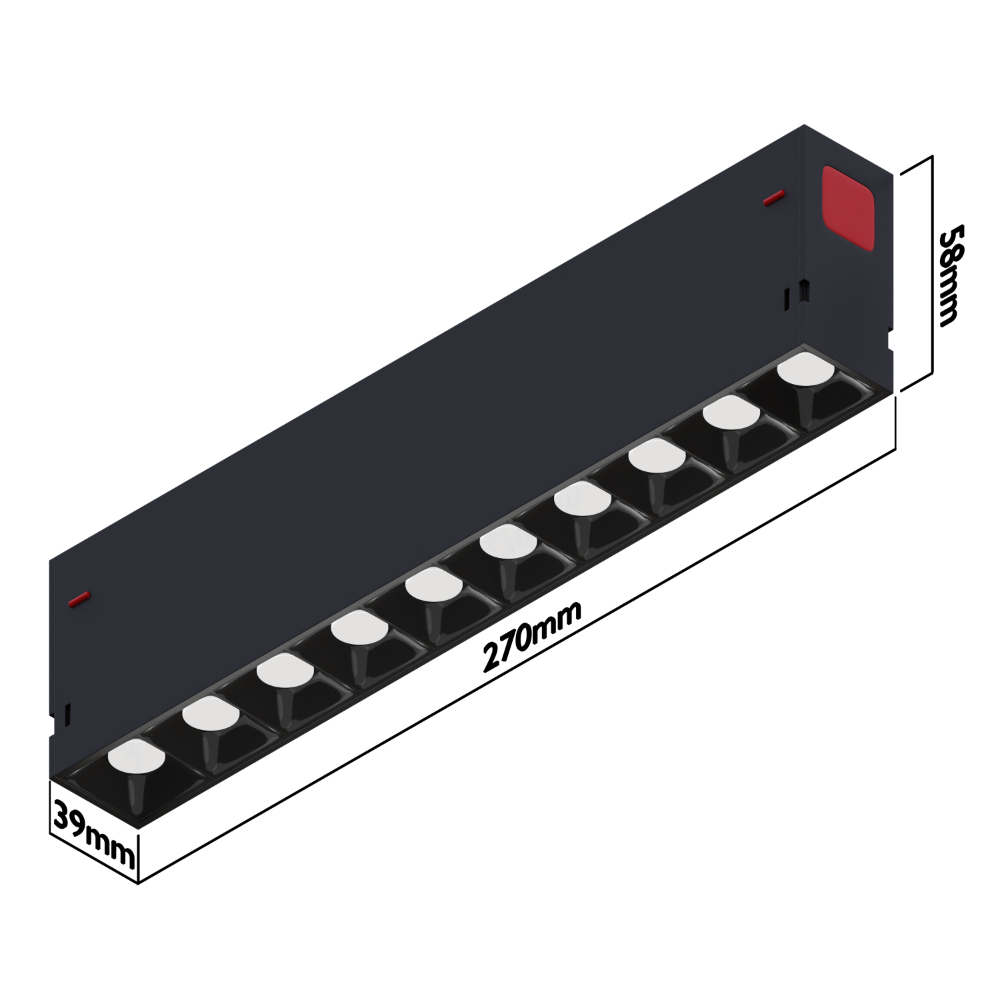 Kupit Svetilnik Svetodiodnyj Linejnyj Magnetic S39 Smart Dim 20w 10h2w Osram Cri90 4000k Black L270x34x58mm Id 515908900